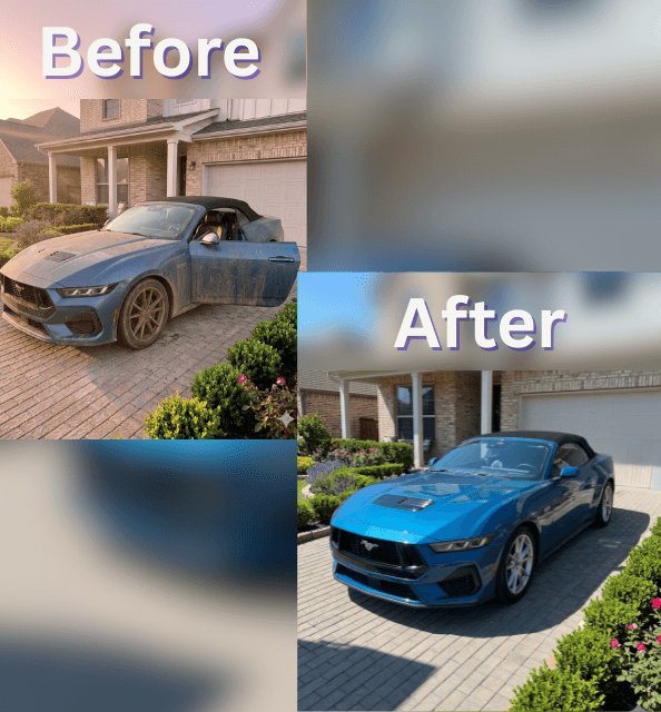 Car detailing before and after